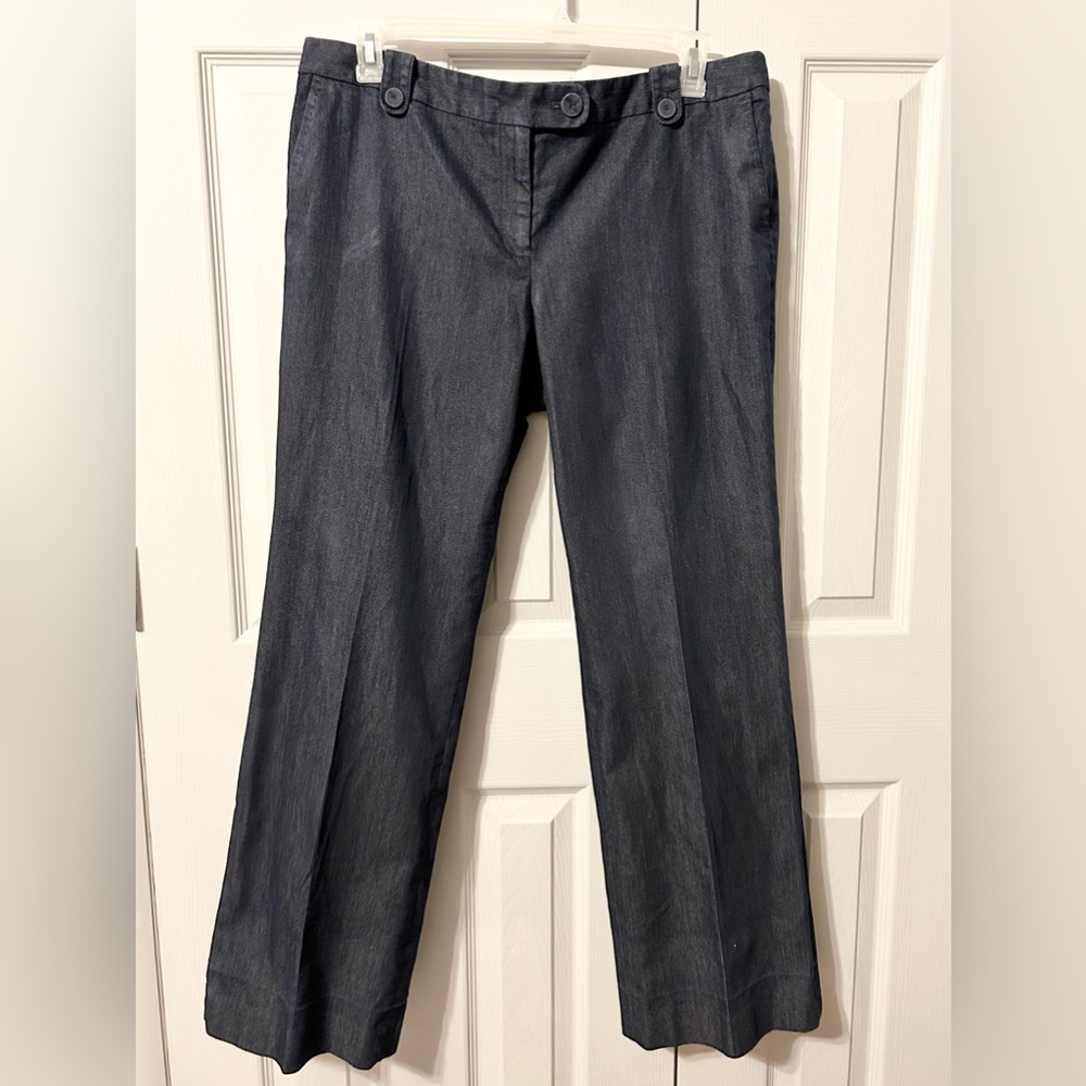 LOFT Blue Straight Leg Pants with Elegant Style